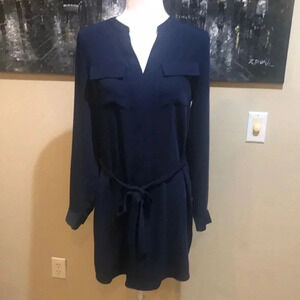 Navy Long Sleeve Dress